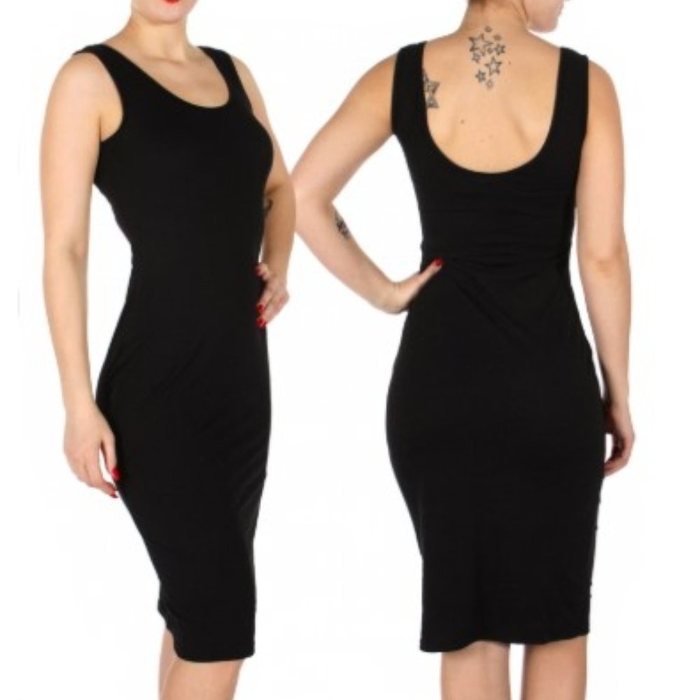 Mini Sleeveless Bodycon Dress - Black